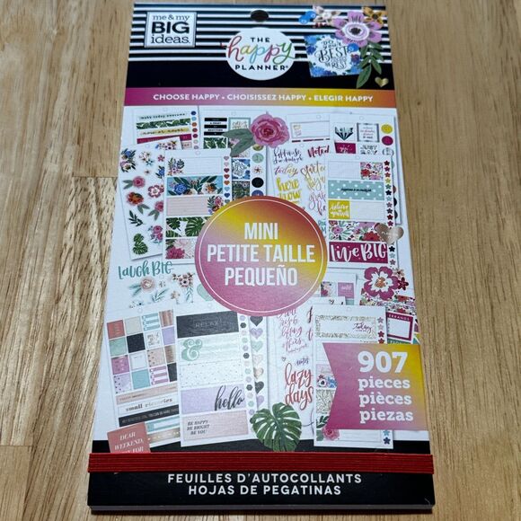 Happy Planner Choose Happy Sticker Book 907 Pieces Mini Planner - Picture 1 of 16